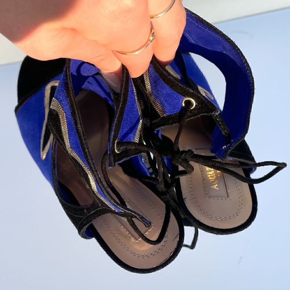 Aquazzura Neiman Marcus Sexy on the Beach Heels size 38.5 - 8.5 - Picture 3 of 8
